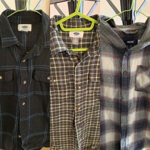 3 great flannels!  Old Navy